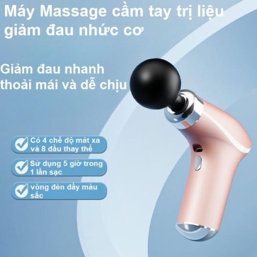 Súng massage cầm tay mini 8 đầu 3 chế độ KH-325, Máy mát xa cầm tay đấm lưng, mát xa cổ vai gáy thông minh tiện lợi