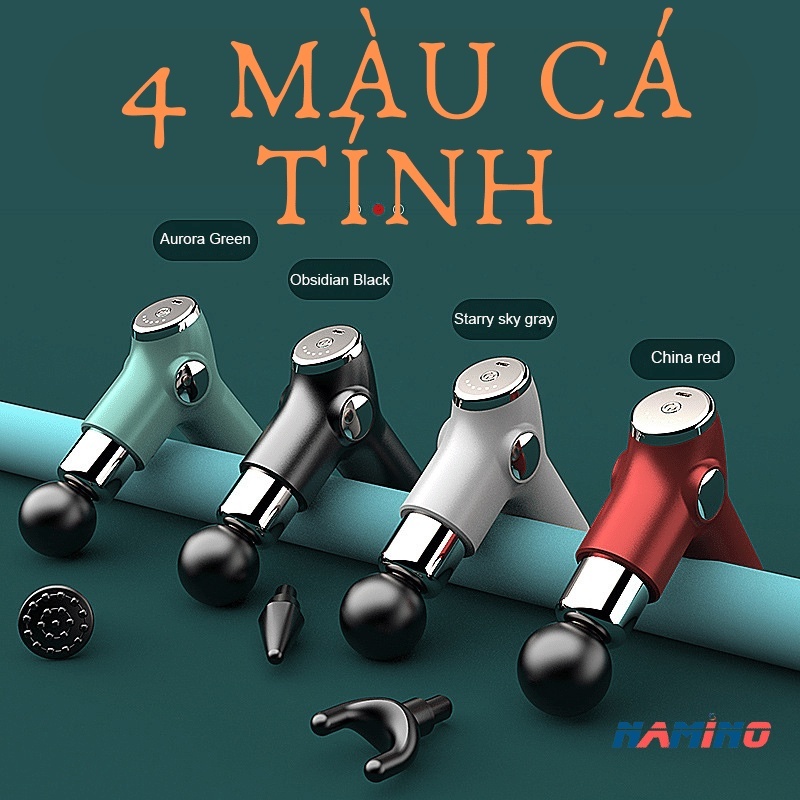 Máy mát xa cầm tay 4 đầu 32 cấp độ KH-515, Máy massage toàn thân, Súng massage cầm tay cảm ứng giảm đau nhức hiệu quả