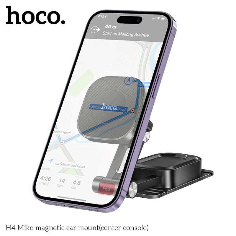 Giá đỡ điện thoại trên ô tô, xe hơi Hoco H4 Gắn trên Taplo, Mặt sau màn hình, Dùng nam châm - NHẤT TÍN Computer