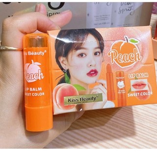 Son dưỡng màu Đào Peach Lip Peach của Kiss Beauty