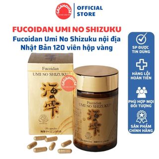 Fucoidan Umi No Shizuku nội địa Nhật Bản 120 viên hộp vàng