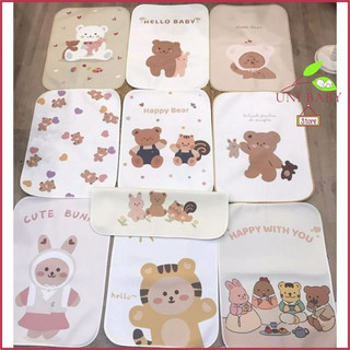[Chọn màu] Tấm lót chống thấm 4D Jubon cho bé sơ sinh thay tã bỉm mẫu mới nhiều họa tiết kích thước 50 x 70cm Baby World