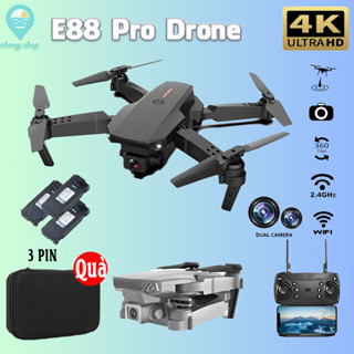 PIycam Mini Flycam Giá Rẻ Máy Bay Không Người Lái E88 MAX Camera Kép 4K Full HD,Chế Độ Cảm Biến Tránh Va Chạm Tự Động