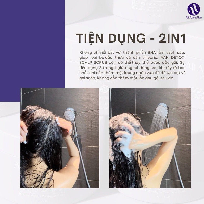 TẨY TẾ BÀO CHẾT DA ĐẦU - AAH SCALP SCRUB - All About Hair