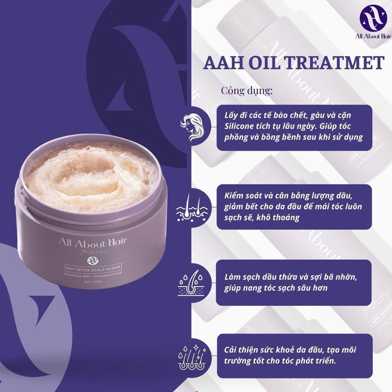 TẨY TẾ BÀO CHẾT DA ĐẦU - AAH SCALP SCRUB - All About Hair