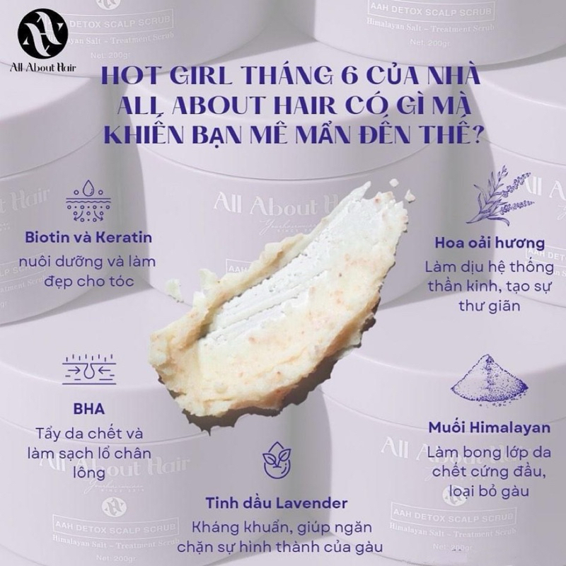 TẨY TẾ BÀO CHẾT DA ĐẦU - AAH SCALP SCRUB - All About Hair