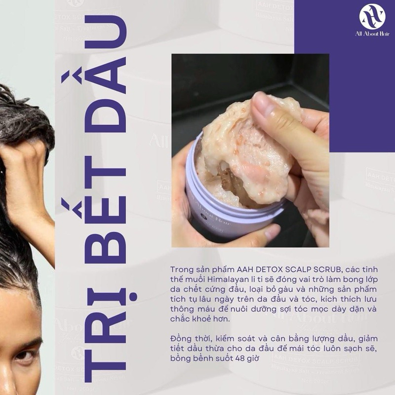TẨY TẾ BÀO CHẾT DA ĐẦU - AAH SCALP SCRUB - All About Hair