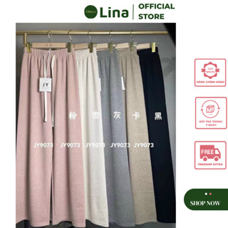 Quần Ống Rộng Ống Suông Cạp Cao Có Bigsize Đến 75kg Chất Liệu Tăm Hàn Cao Cấp  Mềm Mịn LINASTORE 046
