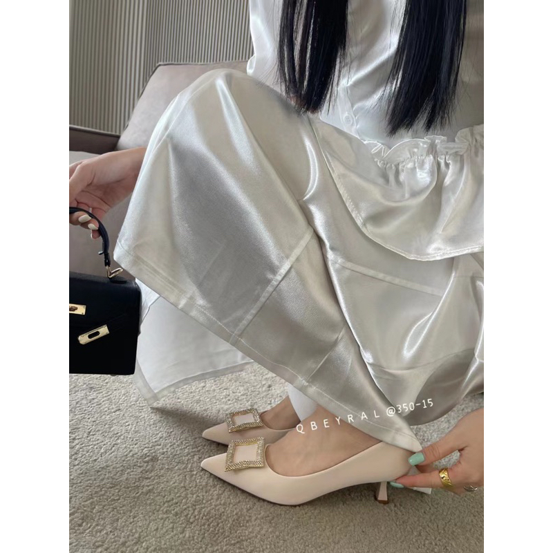 Giày Cao Gót Nữ Cao Cấp OSHO Thiết Kế Mũi Nhọn, Ôm Chân Tôn Dáng, Chất Da Lì Dễ Vệ Sinh 350-15