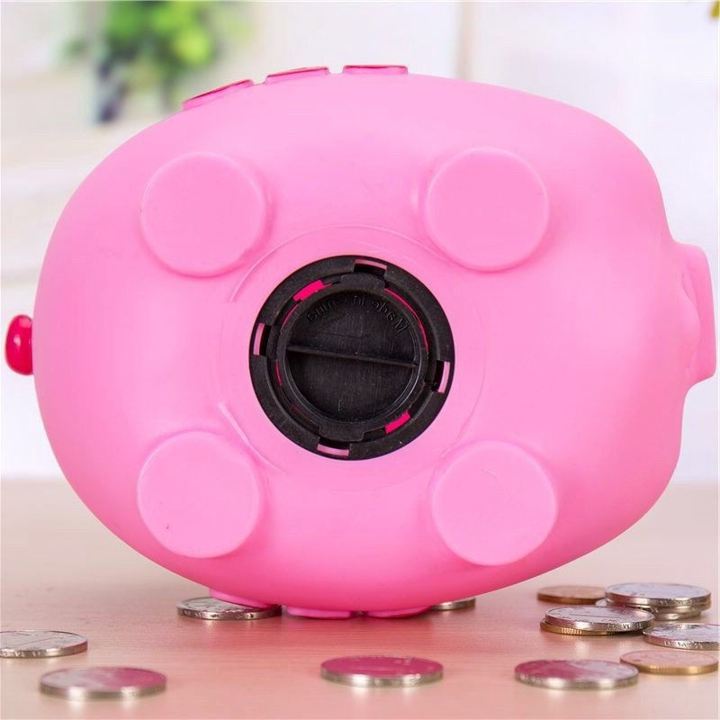 Ống Đựng Tiền Tiết Kiệm Bằng Nhựa Hình Chú Heo Hoạt Hình Sáng Tạo Dễ Thương