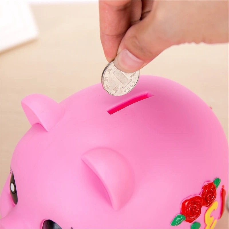 Ống Đựng Tiền Tiết Kiệm Bằng Nhựa Hình Chú Heo Hoạt Hình Sáng Tạo Dễ Thương