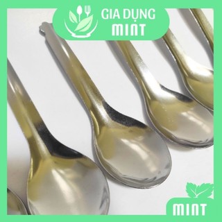 Set 10 cái muỗng tròn inox ăn cơm, muỗng inox ăn soup tiện lợi