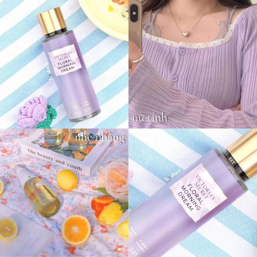 XỊT THƠM TOÀN THÂN BODY MIST FLORAL MORNING DREAMS - Victoria's Secrets
