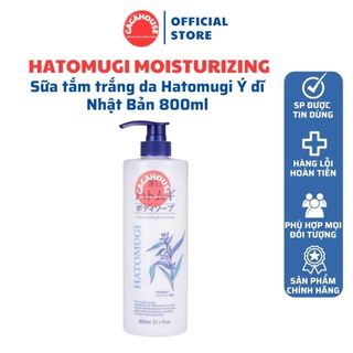 Sữa tắm trắng da Hatomugi Moisturizing Washing Ý dĩ Nhật Bản 800ml