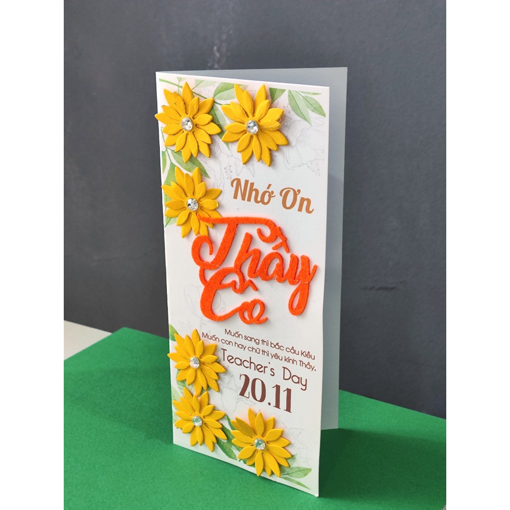 Thiệp Handmade Chúc Mừng Ngày Nhà Giáo Việt Nam 20-11, Thiệp Handmade Thầy Cô 20/11