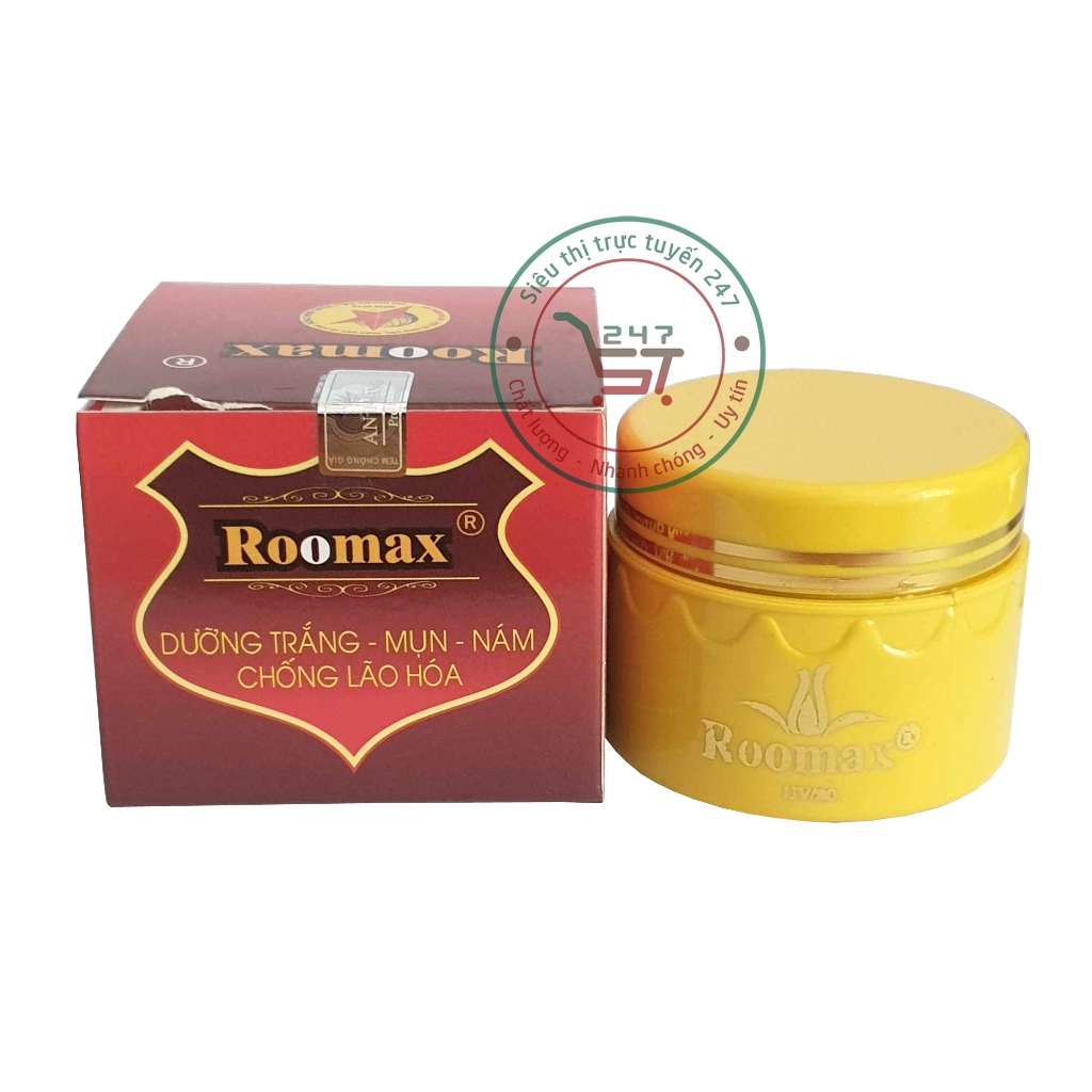 Kem Dưỡng trắng da mặt ngừa Mụn Nám Chống lão hóa Roomax 6in1 30g (Đỏ Nâu)