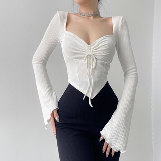 ÁO CROPTOP ÔM VẠT NHỌN TAY CON MỰC NP999