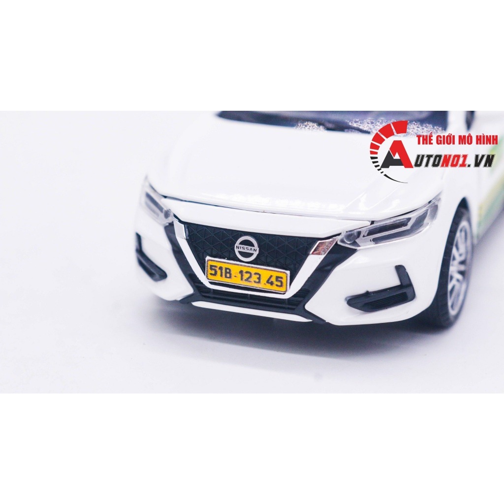 Mô hình xe ô tô độ taxi Mai Linh Nissan Sylphy full open hộp mica 1:32 Alloy Autono1 OT154A