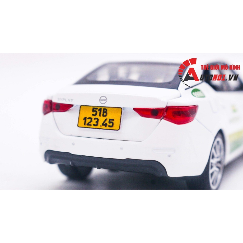 Mô hình xe ô tô độ taxi Mai Linh Nissan Sylphy full open hộp mica 1:32 Alloy Autono1 OT154A
