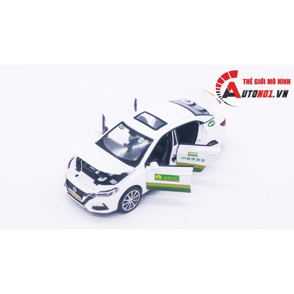 Mô hình xe ô tô độ taxi Mai Linh Nissan Sylphy full open hộp mica 1:32 Alloy Autono1 OT154A