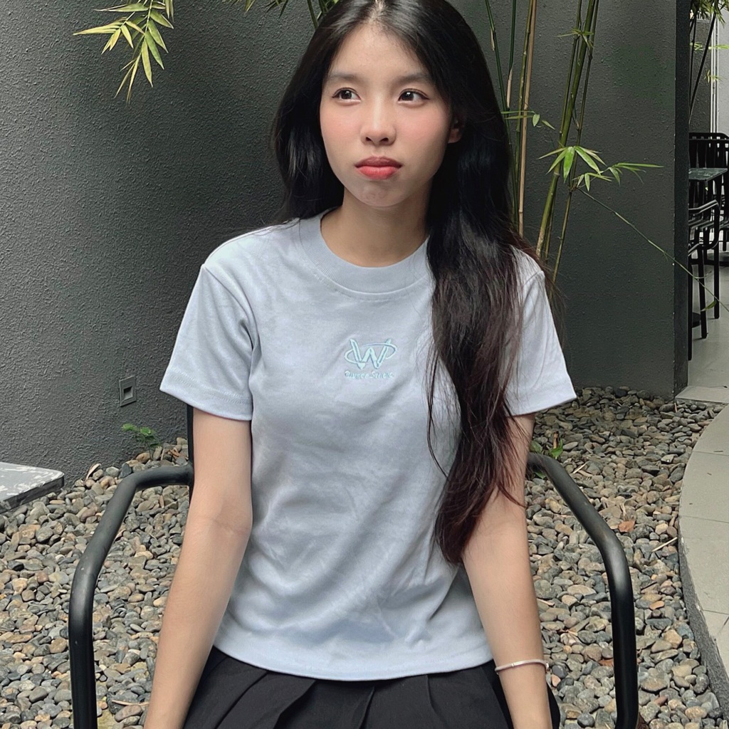 Áo Thun Nữ Local Brand BASIC THÊU LOGO Baby Tee Owner Ôm Body