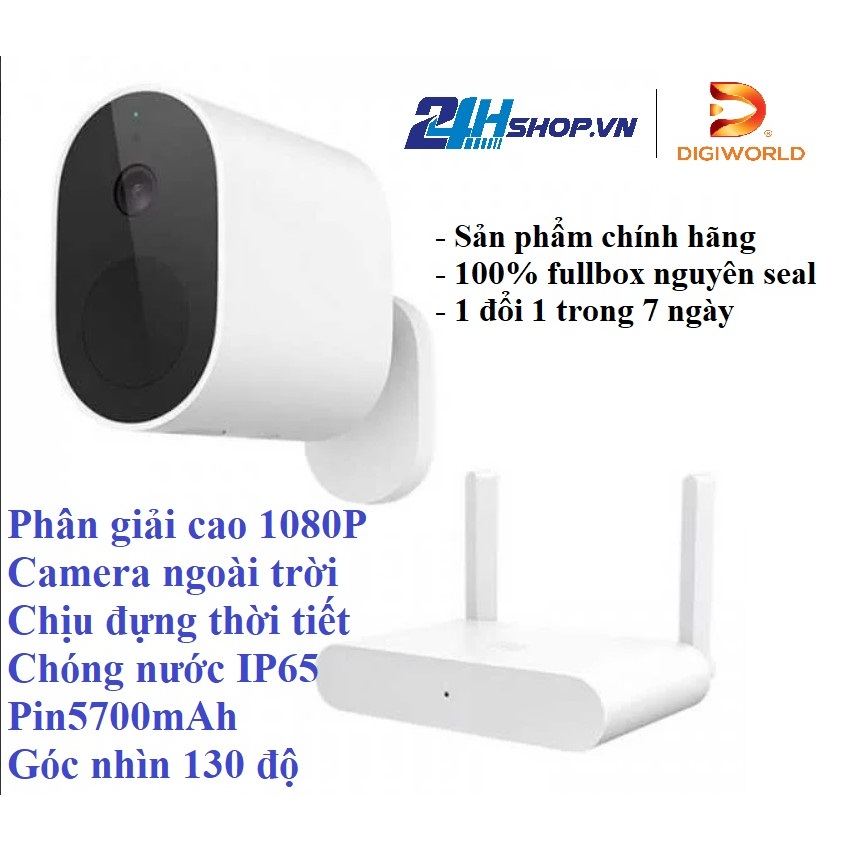 XẢ KHO GIÁ SỈ Camera Xiaomi Wireless Outdoor Security Set 1080p Global có pin ảnh thật tại shop