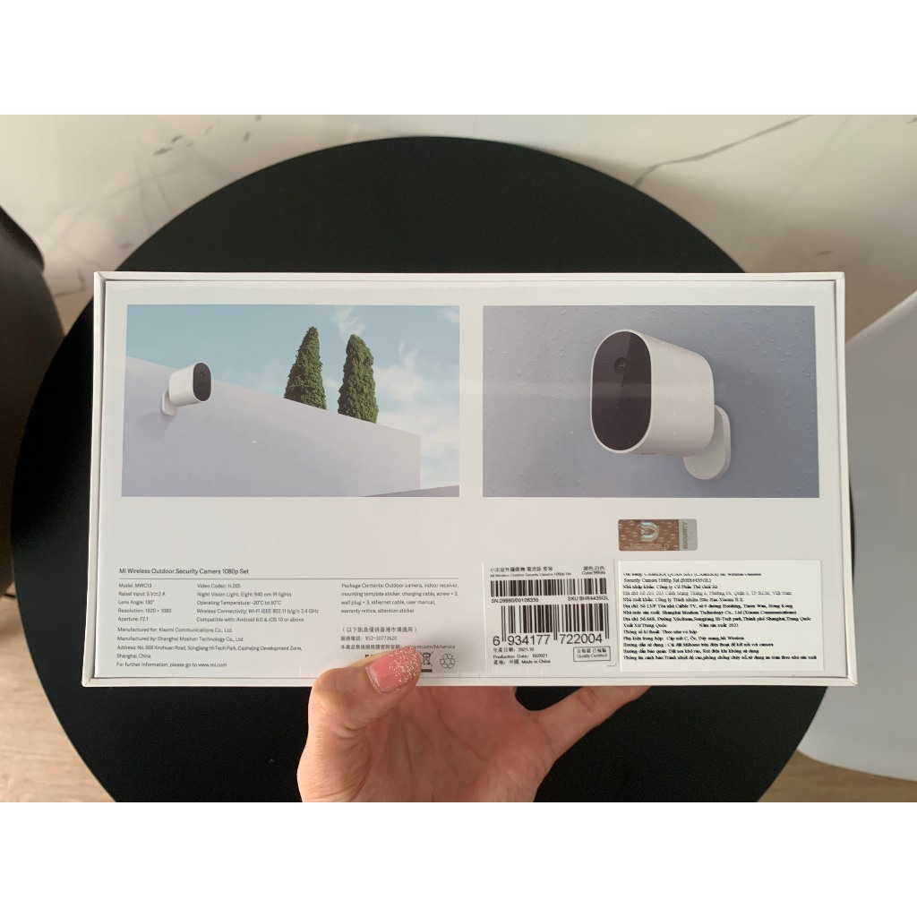 XẢ KHO GIÁ SỈ Camera Xiaomi Wireless Outdoor Security Set 1080p Global có pin ảnh thật tại shop