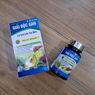 Viên uống GIẢI ĐỌC GAN CÀ GAI LEO XẠ ĐEN - Giúp Bổ gan giải độc gan hạ men gan tăng cường chức năng gan_Hộp 30v
