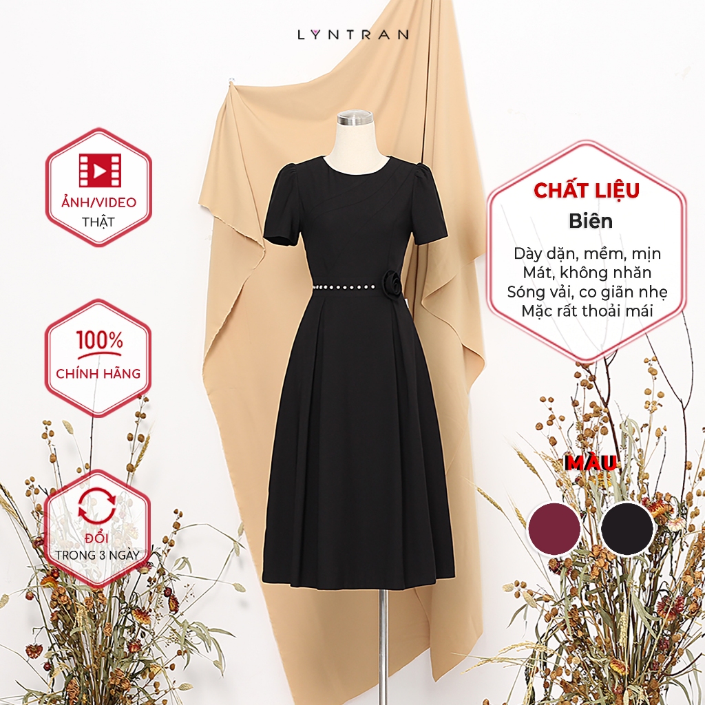 Váy xòe LYN TRAN DX-2838N Chất Biên Mềm Mịn Trơn Sóng