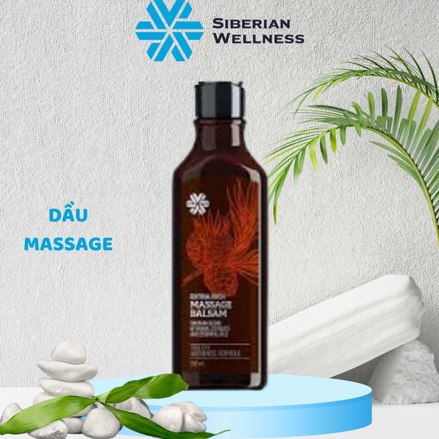 Dầu massage Balsam - Siberian Wellness - 250ml - Dầu thơm Siberian Pure Herbs Collection Extra Rich Massage Balsam