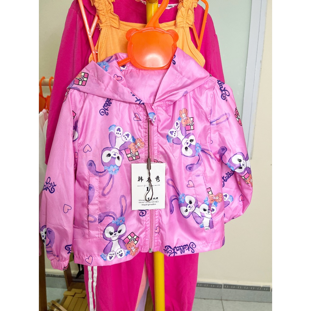 Áo gió bé gái -áo khoác gió hình thỏ