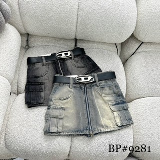  Chân váy ngắn jeans denim bò túi hộp kèm belt D Mía QCCC QCL1 CV0104 #9281 