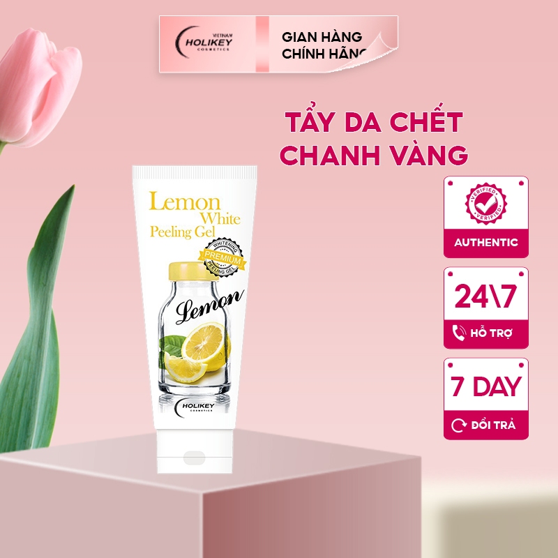 Tẩy da chết chanh vàng Holikey 100ml làm trắng, cung cấp vitamin C, giúp sạch da, thu nhỏ lỗ chân lông