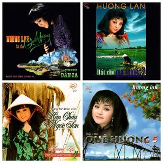 Bộ 4 đĩa cd hương lan hát cho quê hương - phôi phono bìa màu