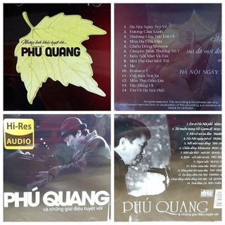 Bộ 2 đĩa cd nhạc phú quang chất lượng cao - phôi phono bìa màu