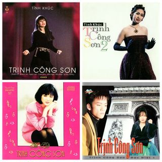 Bộ 4 đĩa cd tình khúc trịnh công sơn chất lượng cao - phôi phono bìa màu