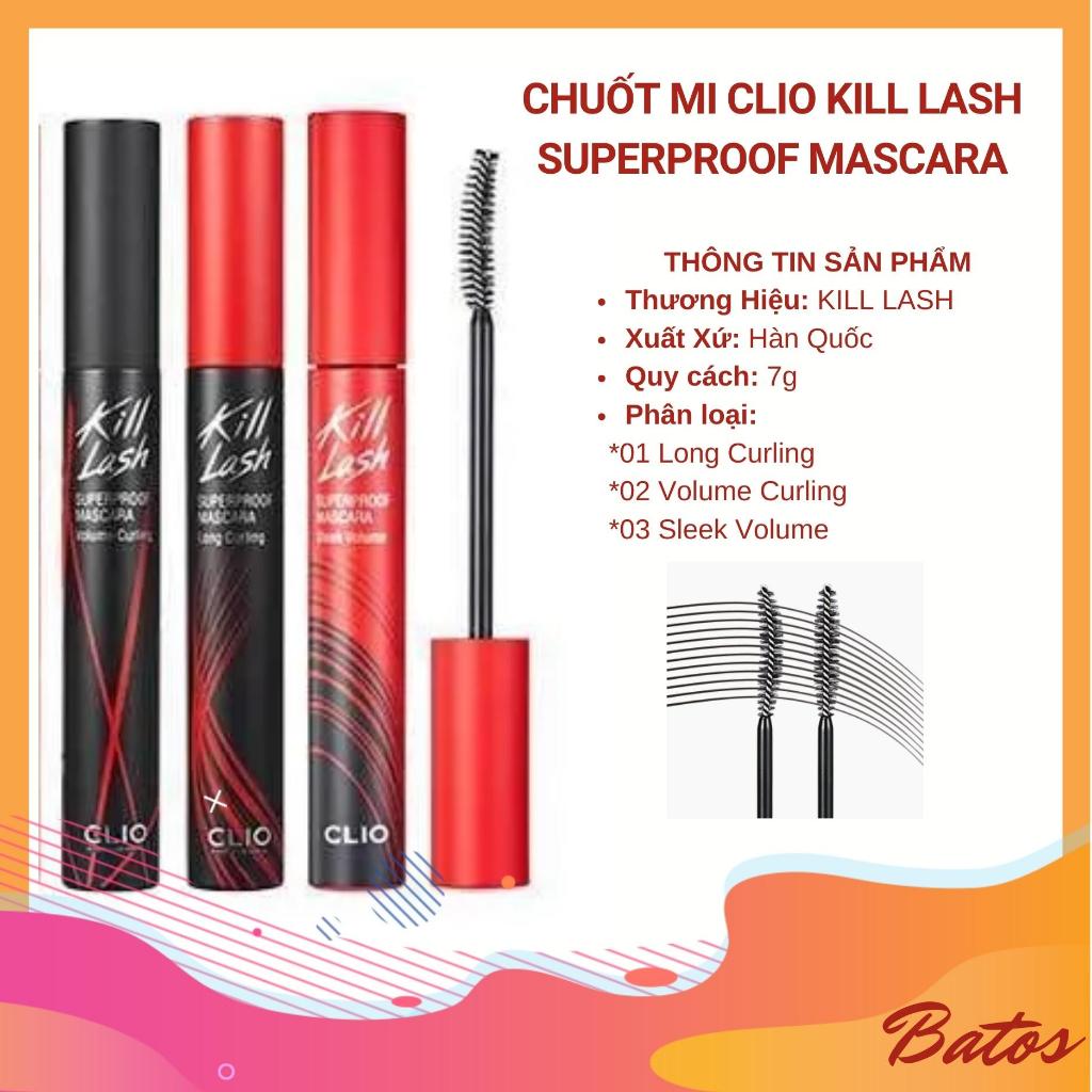 Chuốt mi clio kill lash superproof mascara 7g