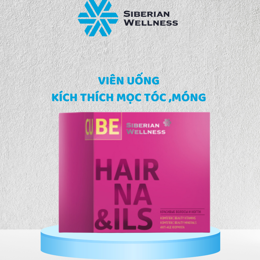 Viên uống kích thích mọc tóc và móng 3D Hair &amp; Nails Cube - SIBERIAN WELLNESS