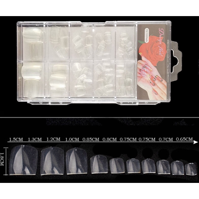 Hộp móng chân giả làm nail 100 móng 0592