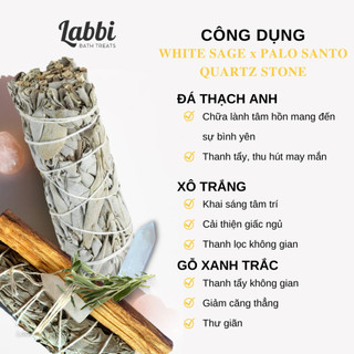 [Labbi] Combo thanh tẩy chữa lành [ĐÁ THẠCH ANH]
