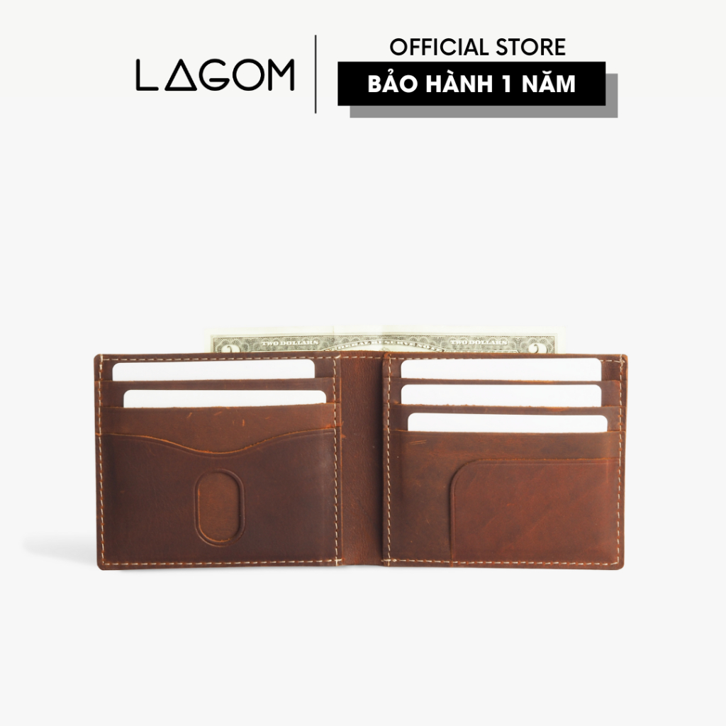 Ví Nam Da Thật LAGOM Waxy wallet - chất Da Sáp cá tính và bụi bặm