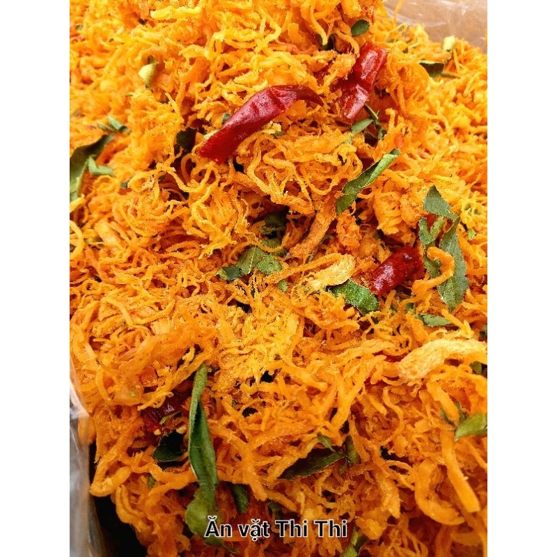 1KG Khô gà lá chanh xé cay, thịt gà sấy khô tẩm gia vị lá chanh ớt cay  - Ăn vặt Thi Thi