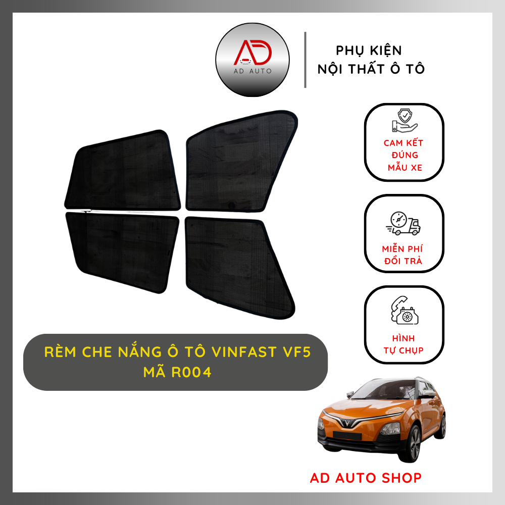 Rèm che nắng ô tô VINFAST VF5 đảm bảo sự riêng tư, rèm nam châm ô tô thiết kế thông minh - AD AUTO