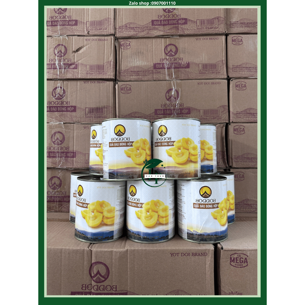 Trái Đào Ngâm Nước Đường Thái Lan   Lon 820gr