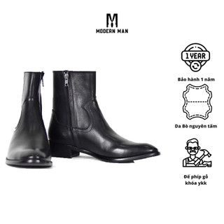 BỐT DA NAM, ZIP BOOTS KÉO KHÓA DA BÒ - BẢO HÀNH 12 THÁNG