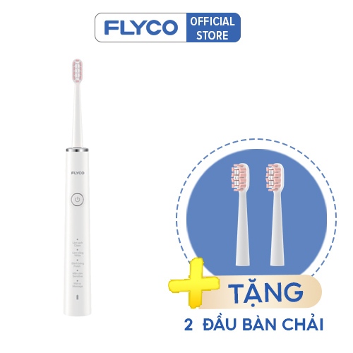 [Tặng Đầu Bàn Chải] Bàn Chải Sóng Âm Điện Flyco FT7108VN Kháng Nước 5 Chế Độ Làm Sạch Chuẩn Nha Khoa - Hàng Chính Hãng