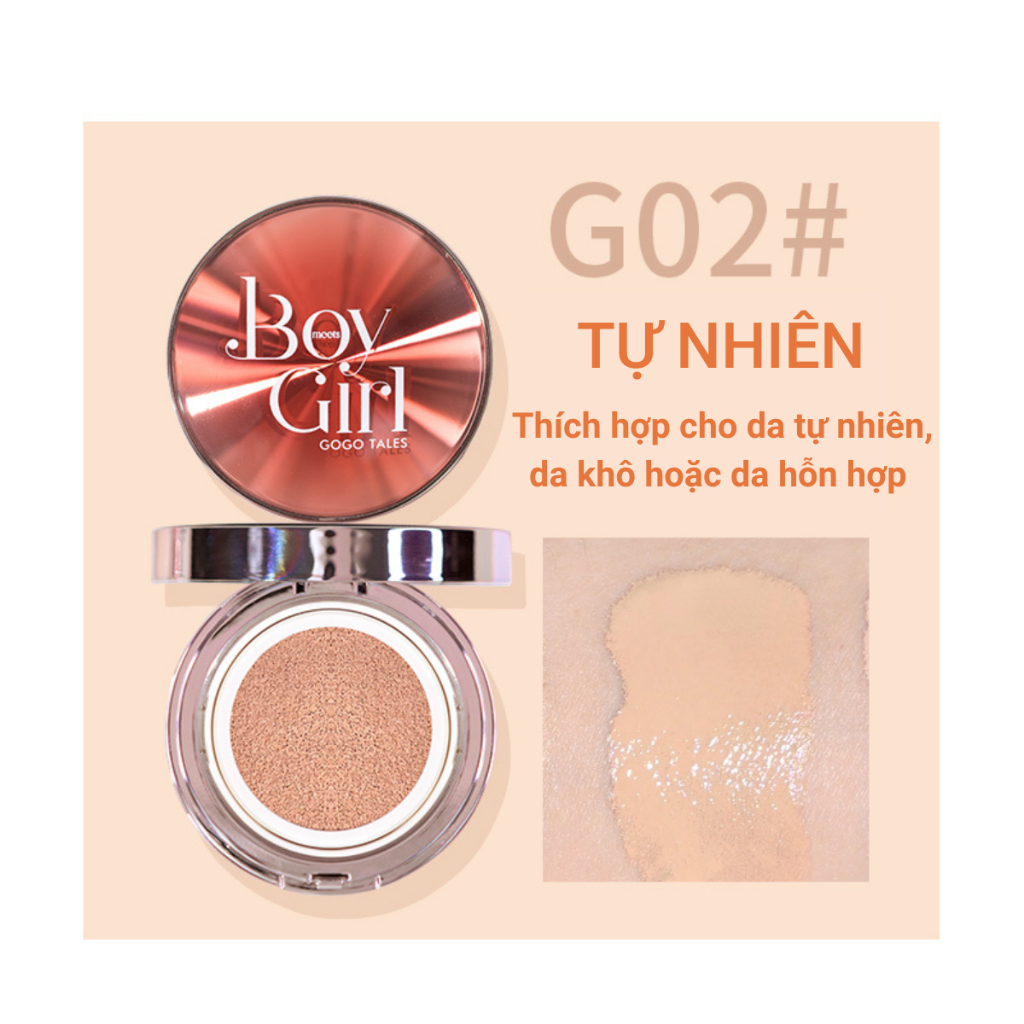 Cushion GOGO TALES Boy Girl Phấn nước kiềm dầu che khuyết điểm GT471