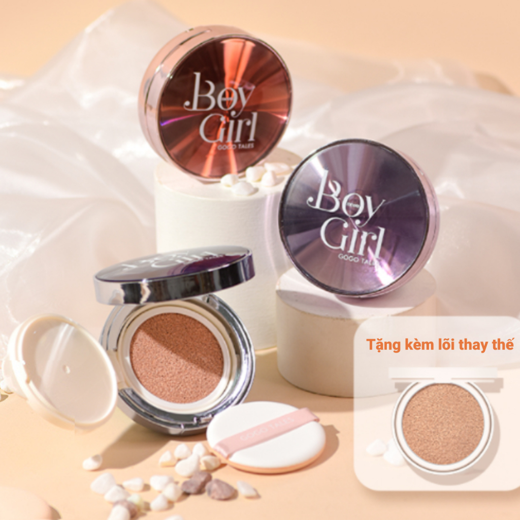 Cushion GOGO TALES Boy Girl Phấn nước kiềm dầu che khuyết điểm GT471