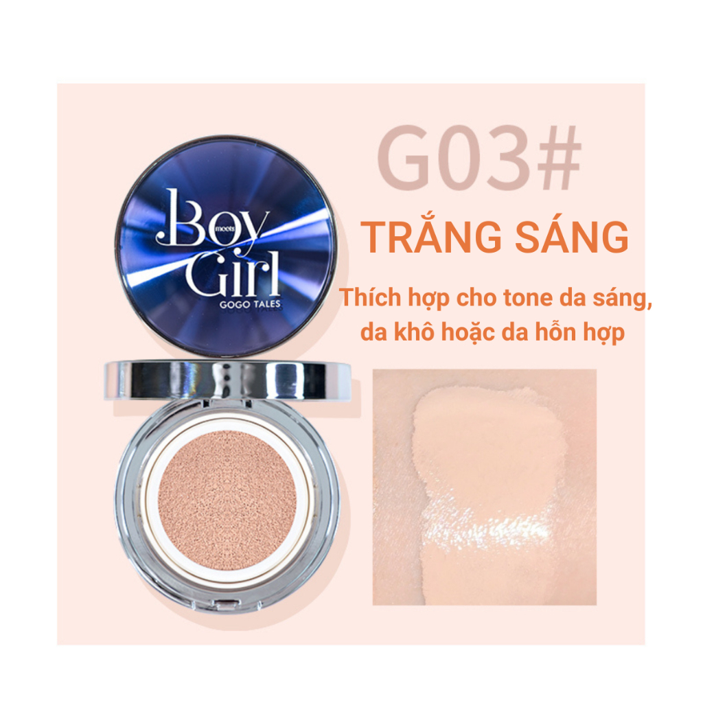 Cushion GOGO TALES Boy Girl Phấn nước kiềm dầu che khuyết điểm GT471