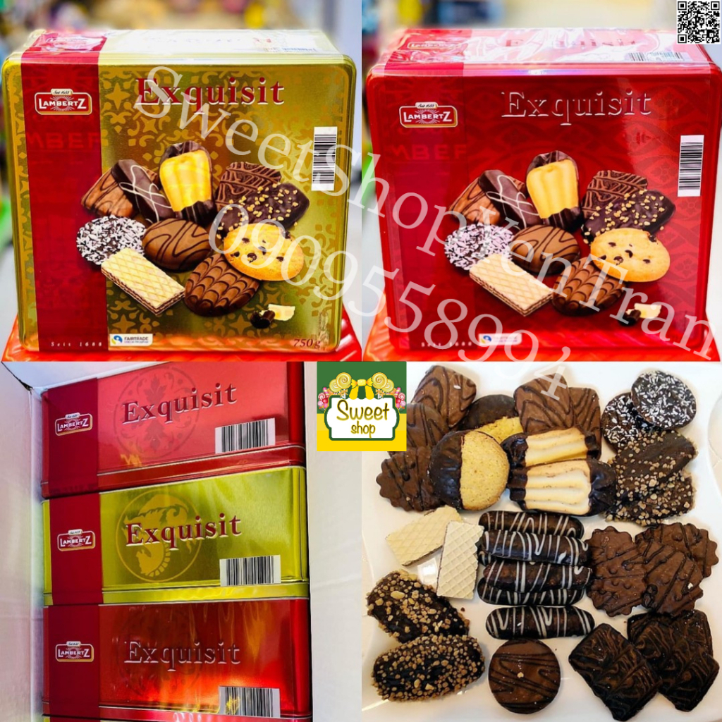 🍫🍪 Bánh hộp thiếc Lambertz Exquisit hộp thiếc 750g - Đức 🇩🇪🇩🇪